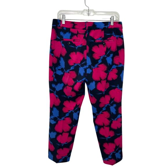 Banana Republic Avery Magenta/Black/Blue Floral Ankle Pants, Women's Size 6S - Picture 4 of 4